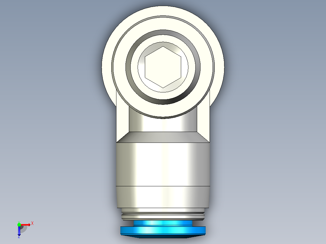 快插接头QSLV-G1_4-6-I俯视图
