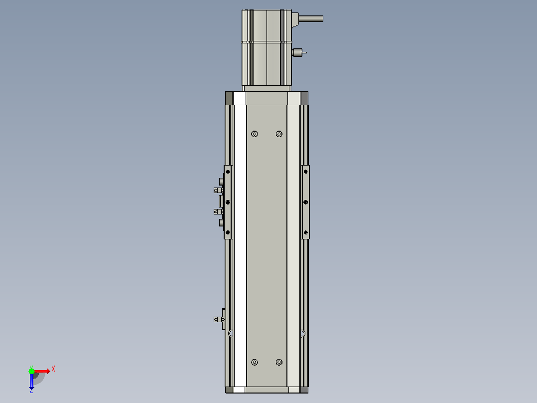 SYS12-BC-100-200W滚珠花健、支撑座、滚珠丝杠、交叉导轨、直线模组.STEP俯视图