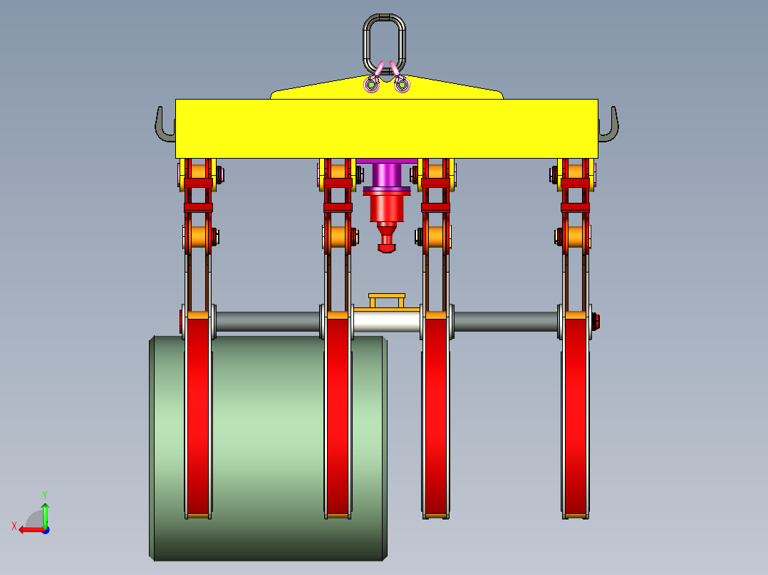 大圆柱体夹爪step后视图