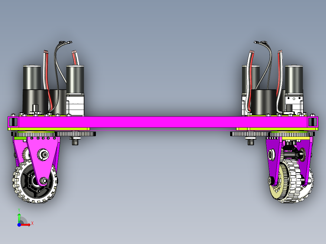 驱动转轮机构3D前视图