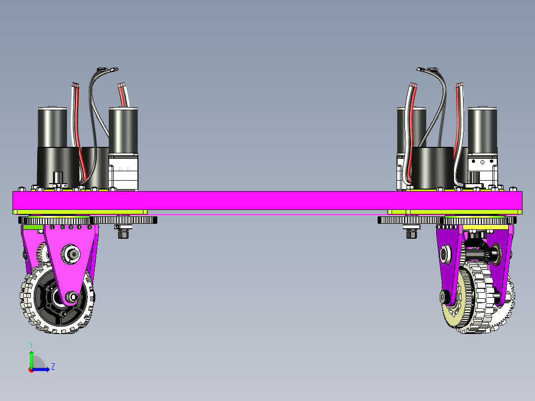 驱动转轮机构3D左视图