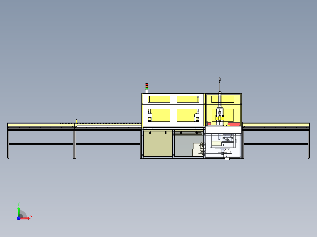 全自动铝型材切割机 直切斜切一体机sw18可编辑前视图