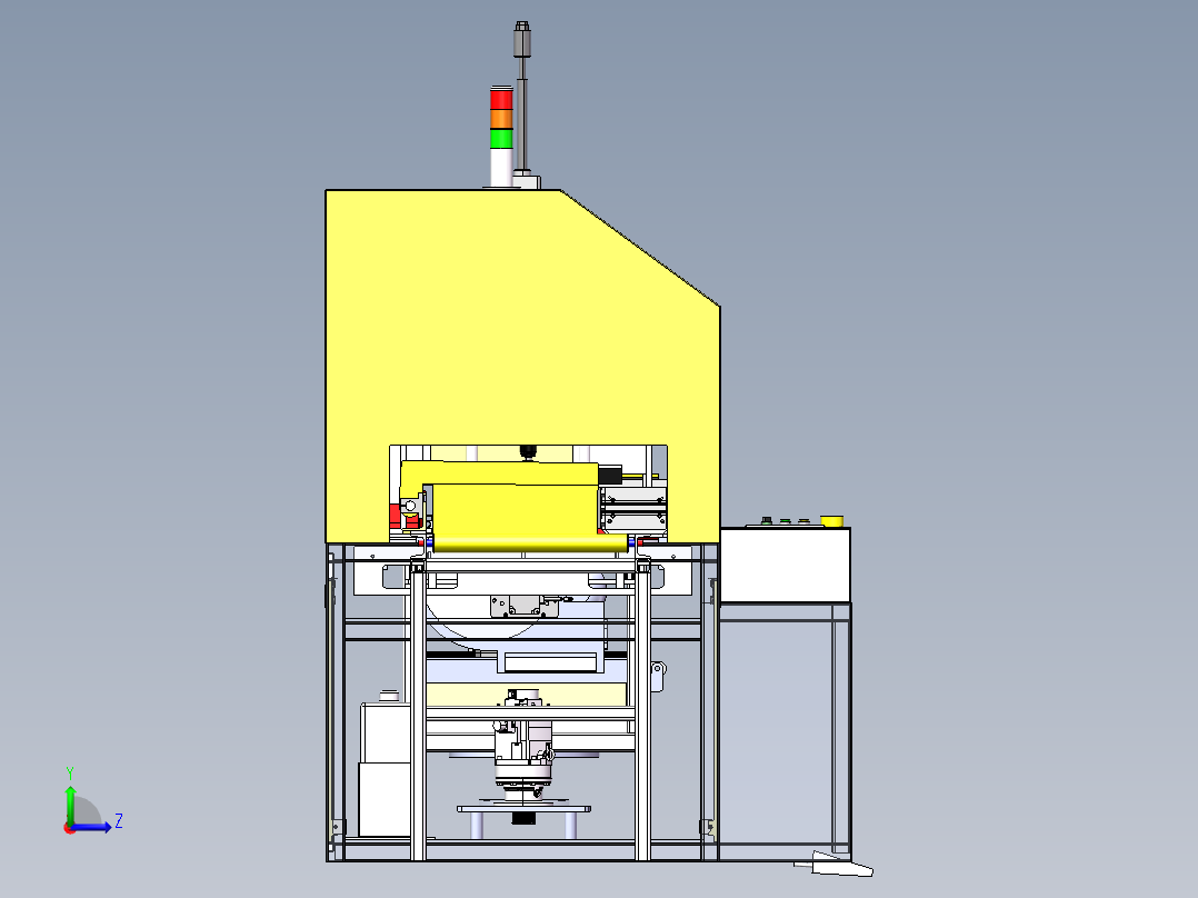 全自动铝型材切割机 直切斜切一体机sw18可编辑左视图