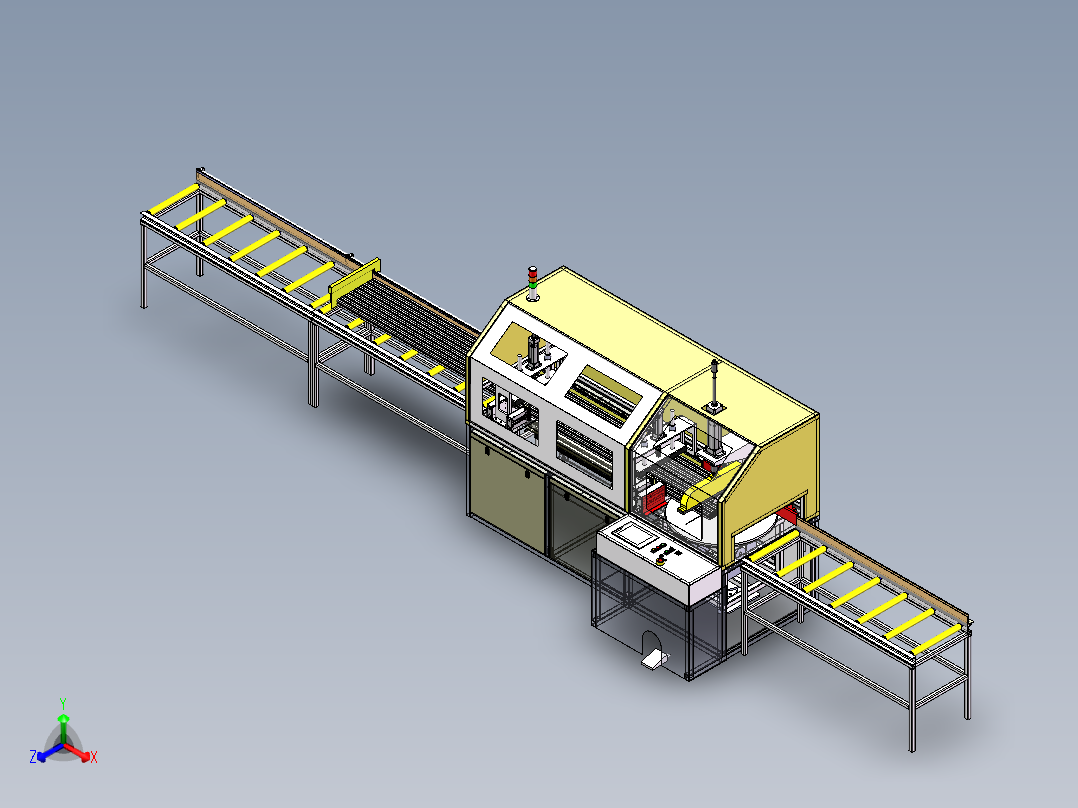 全自动铝型材切割机 直切斜切一体机sw18可编辑正等轴测图