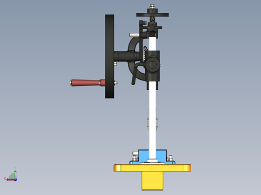 Antique Union立式钻床3D数模图纸 INVENTOR设计后视缩略图