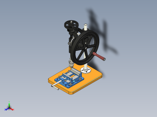 Antique Union立式钻床3D数模图纸 INVENTOR设计正等轴测缩略图