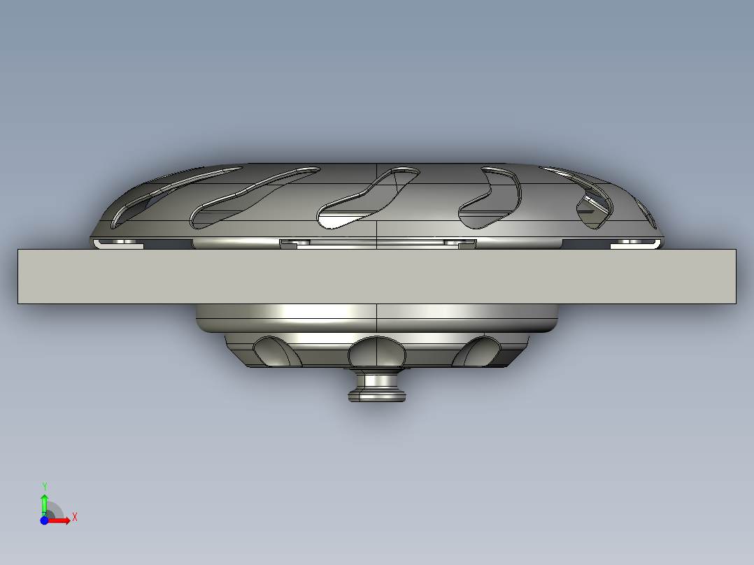 Saare游艇甲板出水孔3D模型前视图