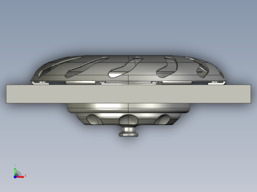 Saare游艇甲板出水孔3D模型前视缩略图