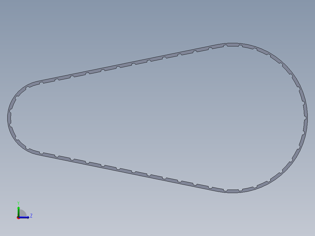 同步带3D模型左视图