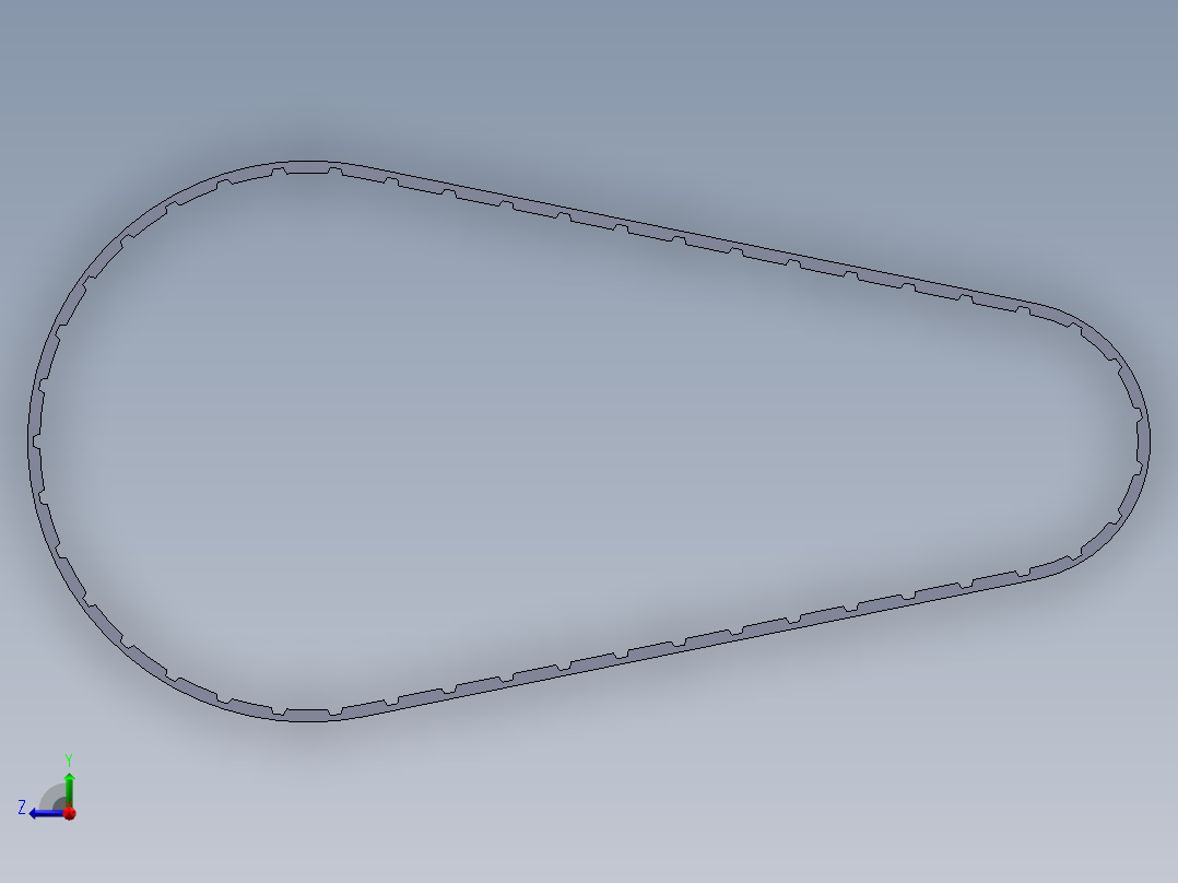 同步带3D模型右视图