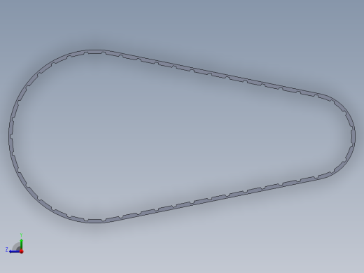 同步带3D模型右视缩略图