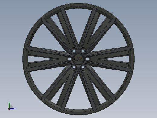 solidworks 赛车轮毂设计左视缩略图