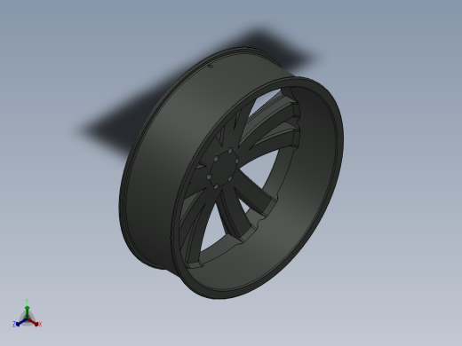 solidworks 赛车轮毂设计正等轴测缩略图