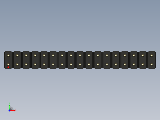 彩色公头100mil（2.54mm）系列-DS1021_black_2x17p_100mil_Type5_rev1.0前视缩略图