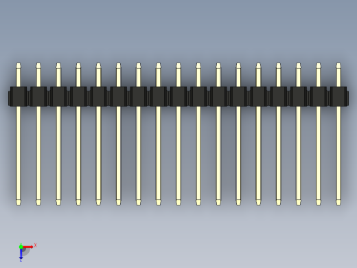 彩色公头100mil（2.54mm）系列-DS1021_black_2x17p_100mil_Type5_rev1.0俯视缩略图