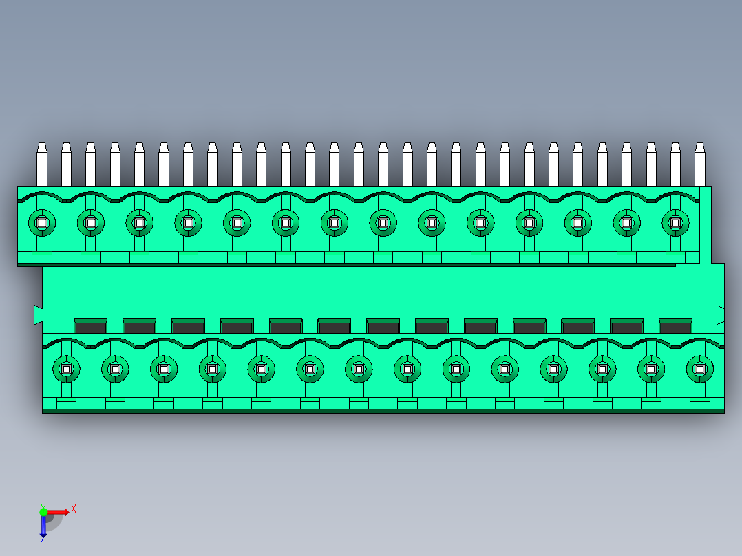 DEGSON 2EDG 系列 5.0mm 可插拔接线端子组-2EDGRT-5.0-28P-14-00AH俯视图