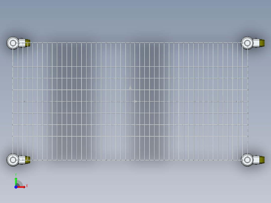 镀铬货架车前视图