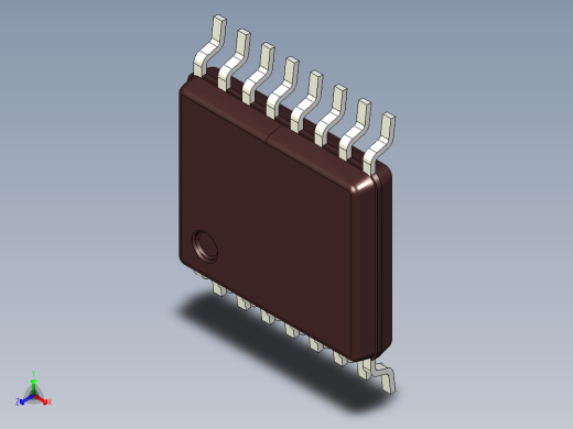 TSSOP 16引脚IC封装正等轴测缩略图