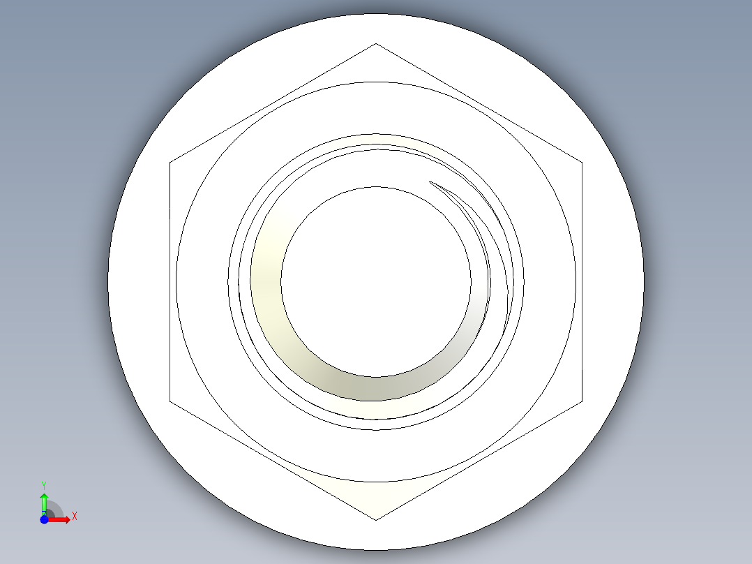 螺栓和六角螺母-1 2 - 13 UNC前视图