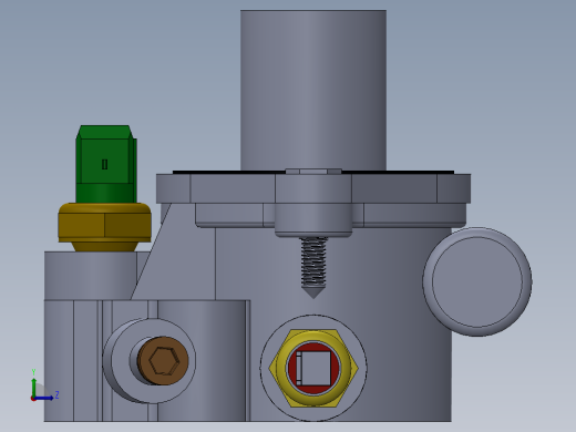 汽车恒温器左视缩略图