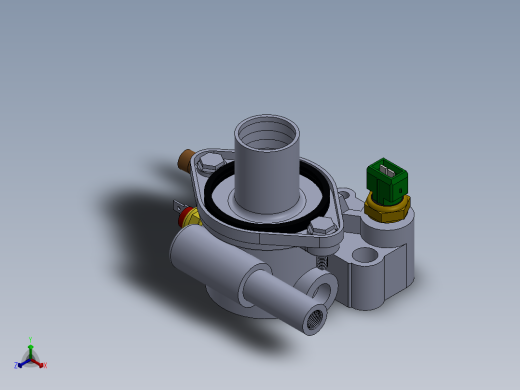 汽车恒温器正等轴测缩略图