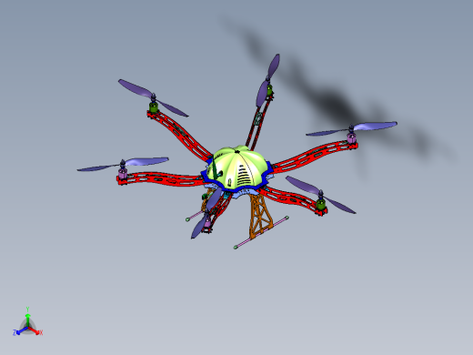 外壳采用切割板的无人机