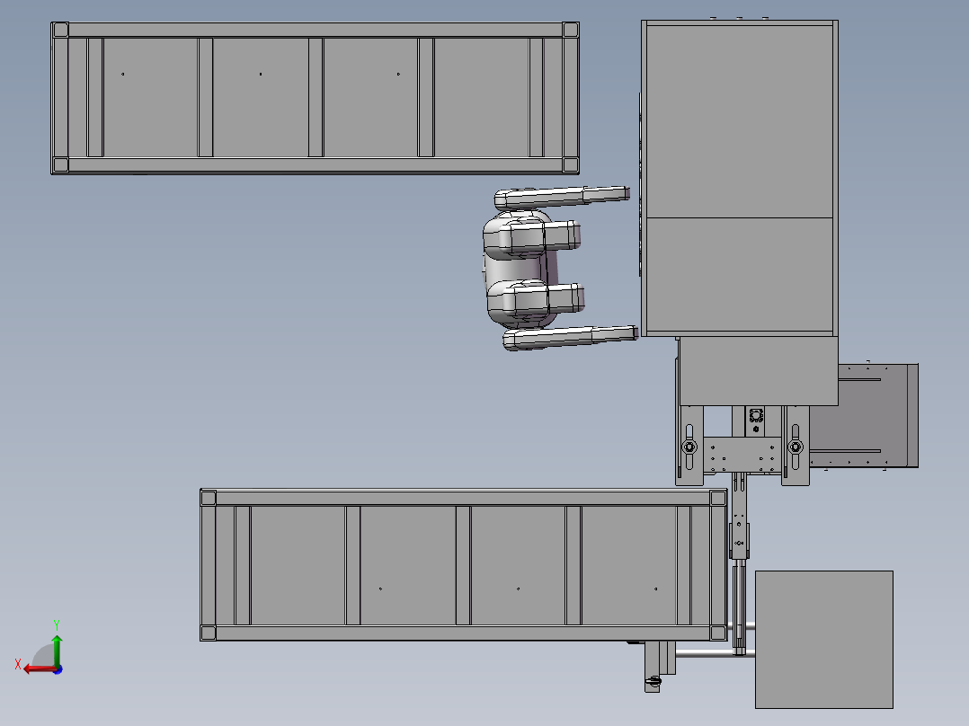 自动给料机车床后视图