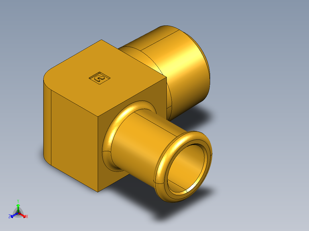 倒齿式工业管接头Beaded Hose Barb 90Deg Elbow Tube to Male Pipe 269HB-10-8正等轴测图