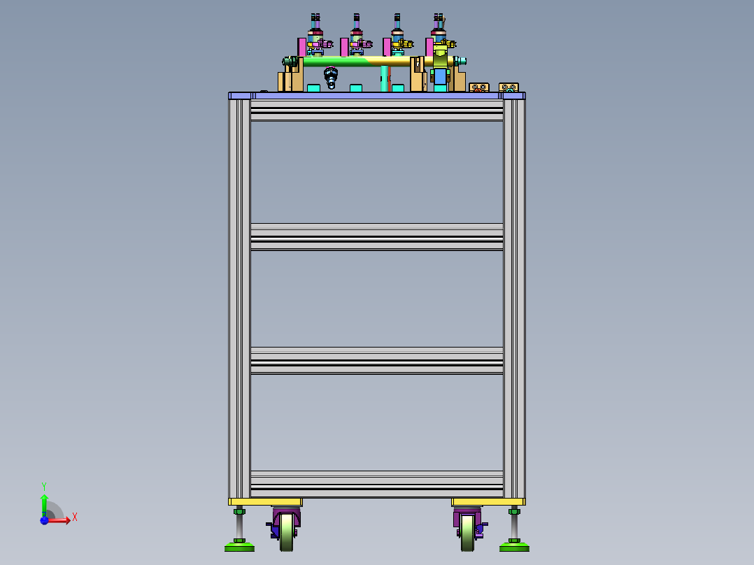 多功能夹具机sw18可编辑前视图