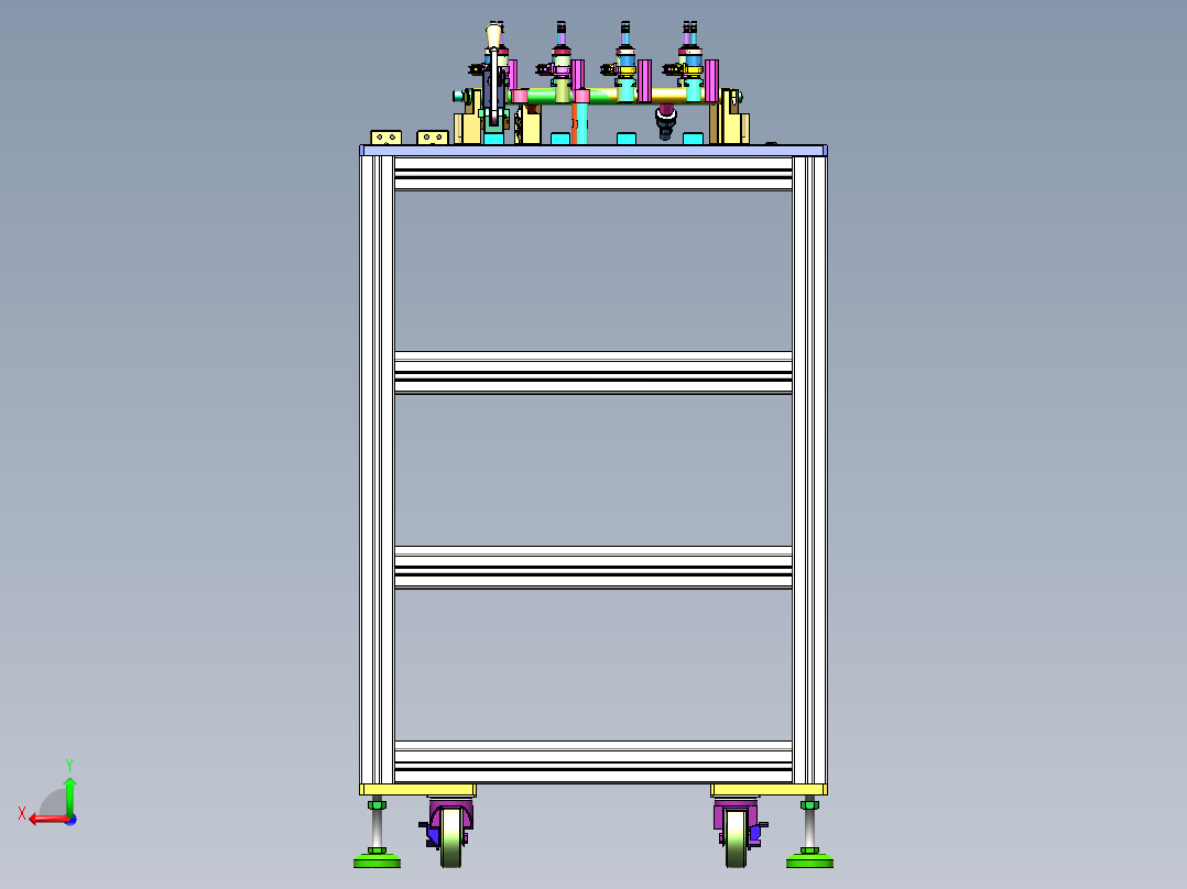 多功能夹具机sw18可编辑后视图