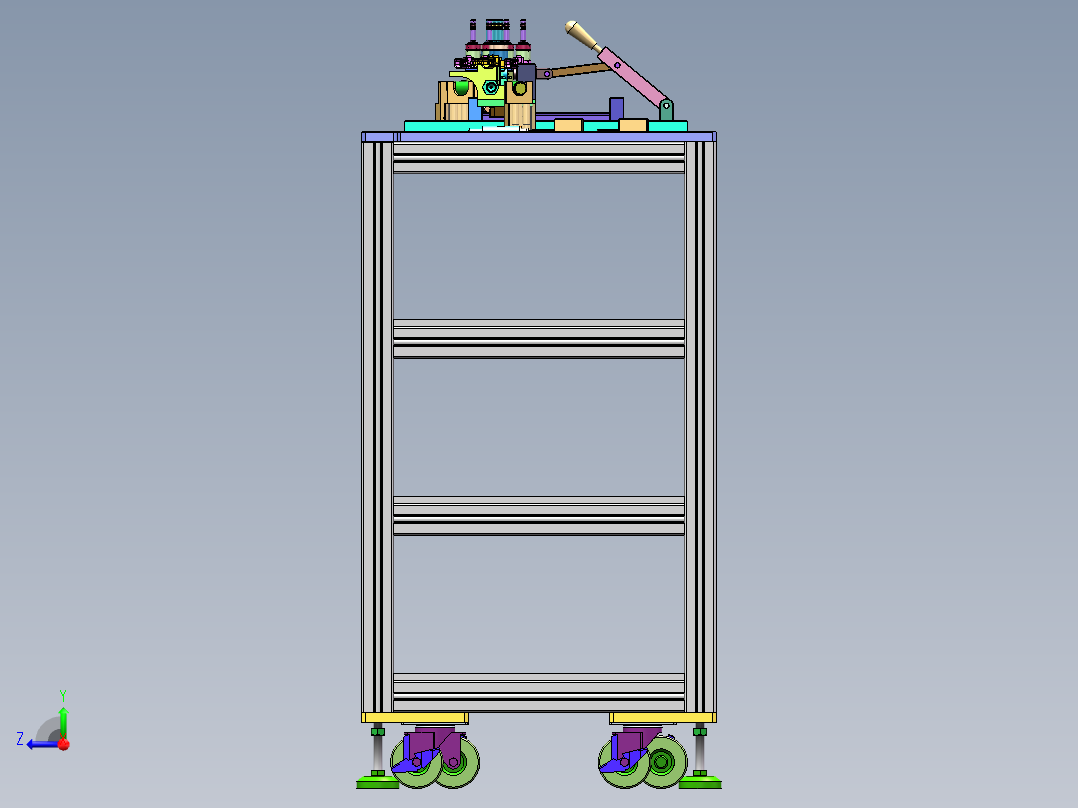 多功能夹具机sw18可编辑右视图