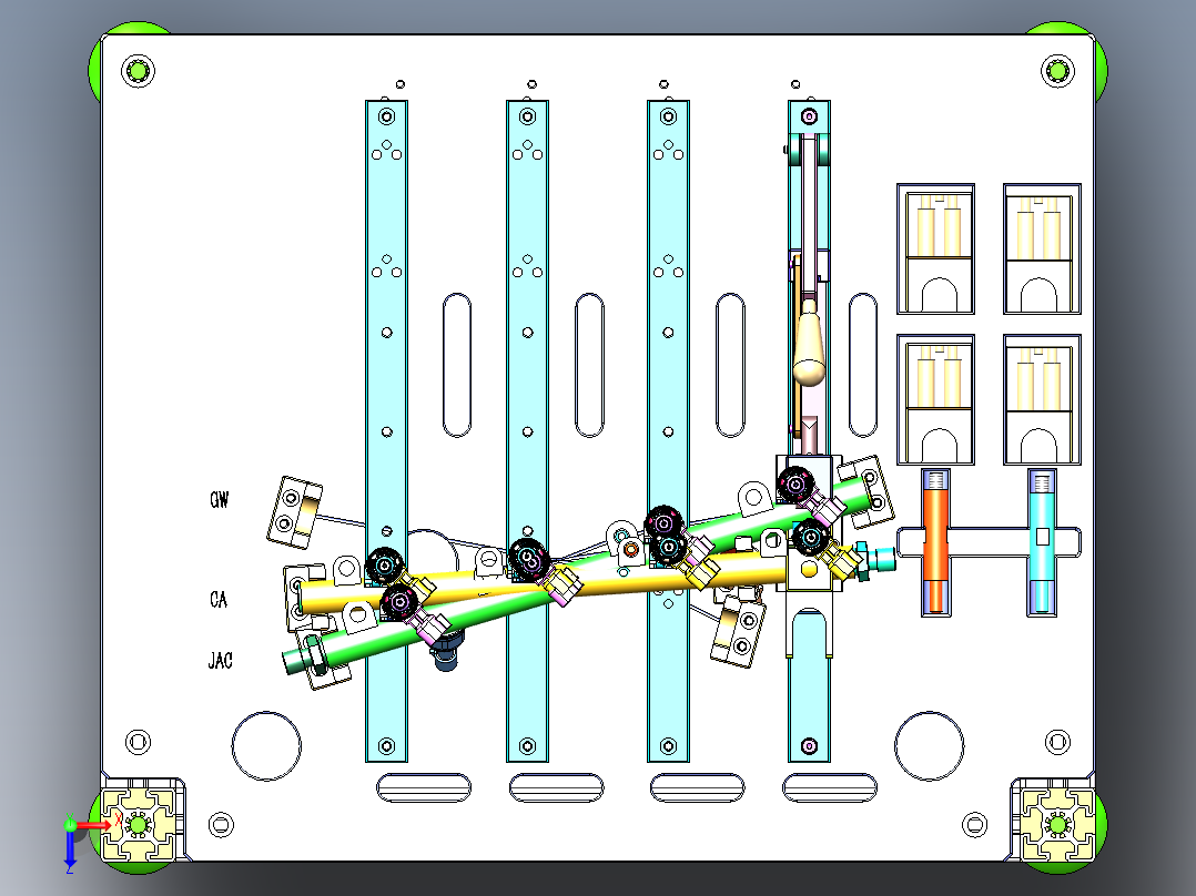 多功能夹具机sw18可编辑俯视图
