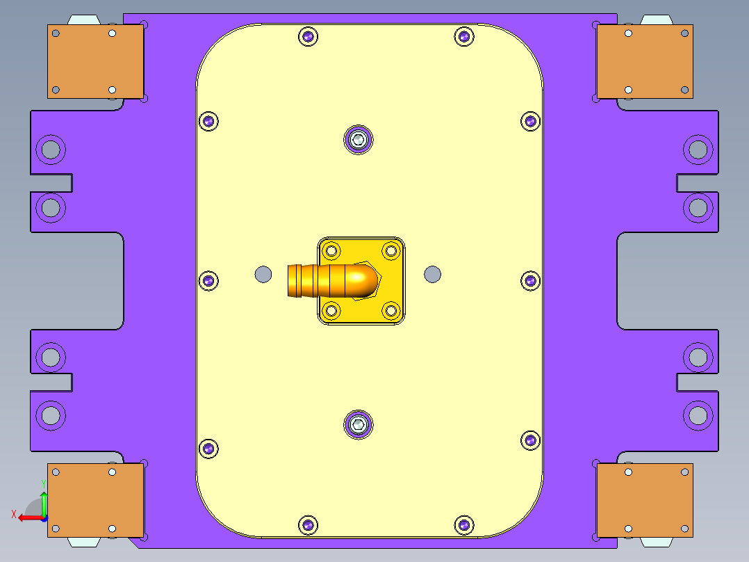 X1-C-US-笔记本CNC工装夹具三维模型WWAN-V0-CNC2-反面胶位加工-200727后视图