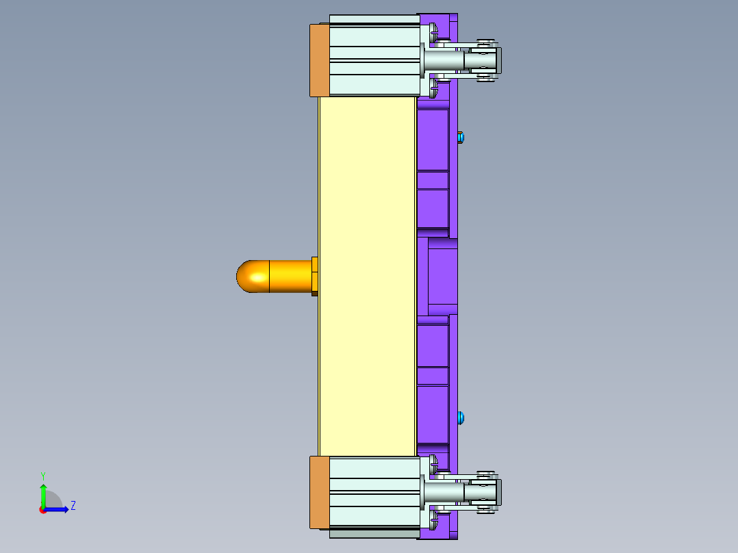 X1-C-US-笔记本CNC工装夹具三维模型WWAN-V0-CNC2-反面胶位加工-200727左视图