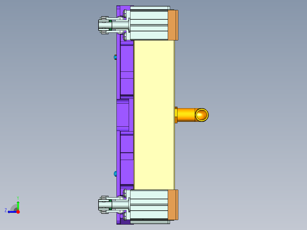 X1-C-US-笔记本CNC工装夹具三维模型WWAN-V0-CNC2-反面胶位加工-200727右视图