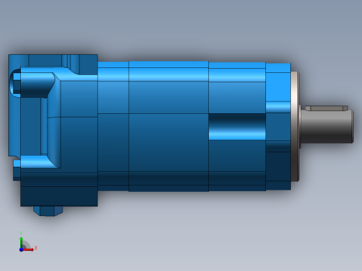 伊顿2K-245摆线液压马达平键标准轴前视缩略图