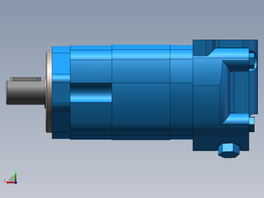 伊顿2K-245摆线液压马达平键标准轴后视缩略图