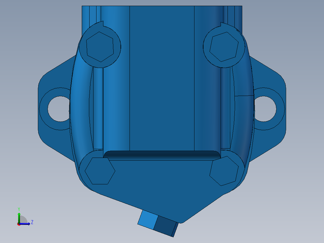 伊顿2K-245摆线液压马达平键标准轴左视图