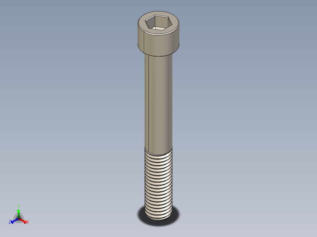 Screw_DIN_912_M12x90_A2.STEP公制内六角螺钉