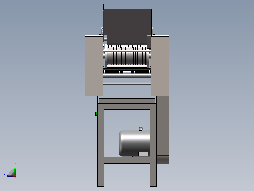 自动切肉机设计及运动仿真 三维右视图