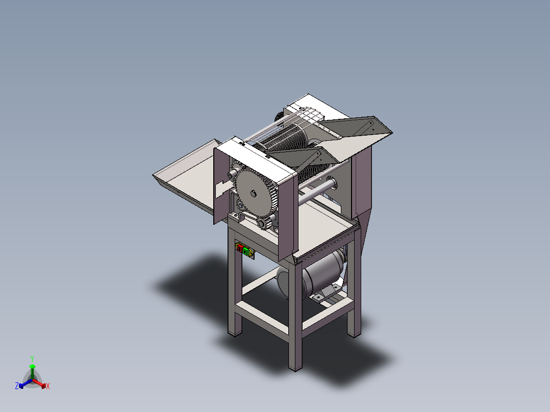自动切肉机设计及运动仿真 三维正等轴测图