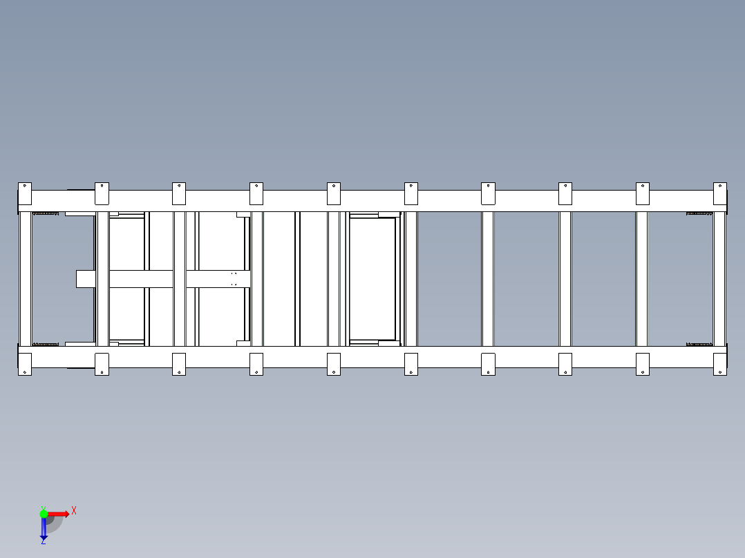 移动焊接变位机俯视图
