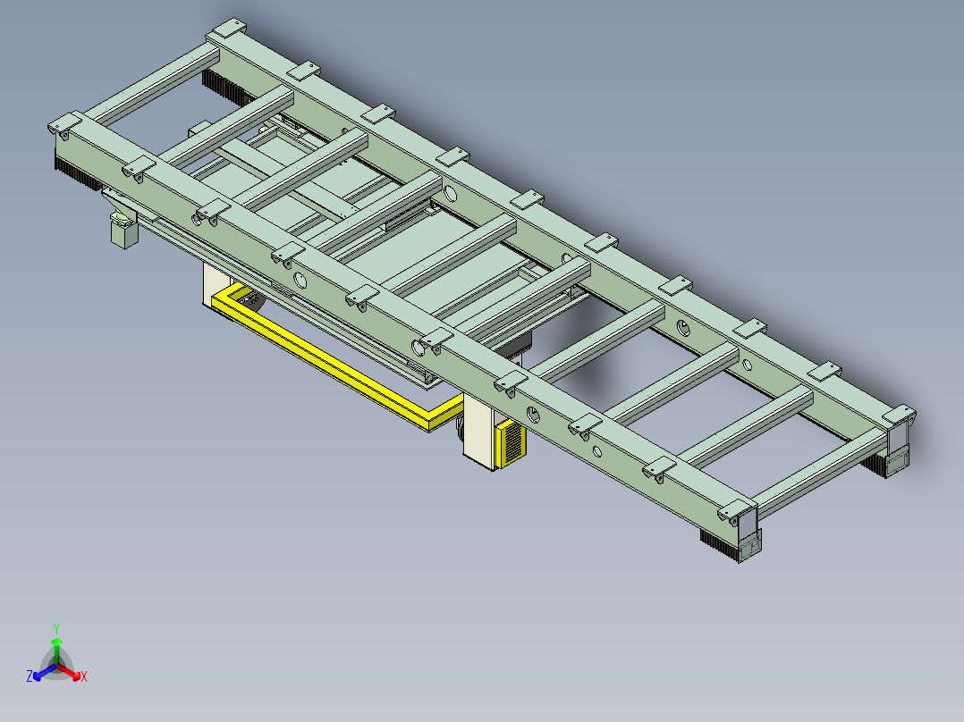 移动焊接变位机正等轴测图
