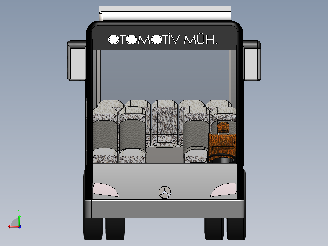 客车、公交车(38)后视图