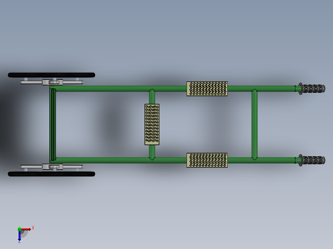 爬楼梯装置、楼梯机(10)俯视图