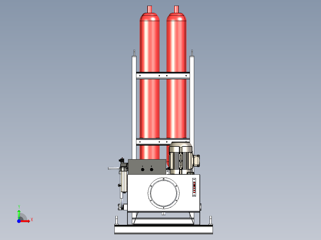 B3004140-带蓄能器的液压泵前视图