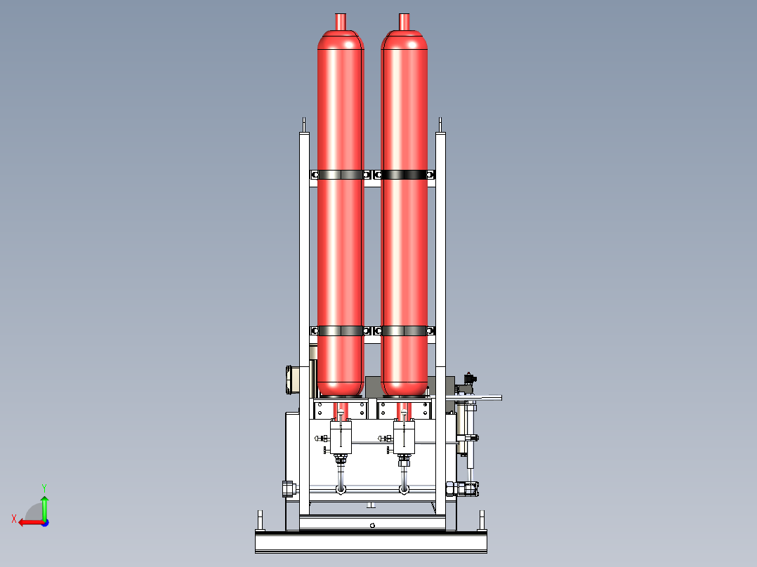 B3004140-带蓄能器的液压泵后视图