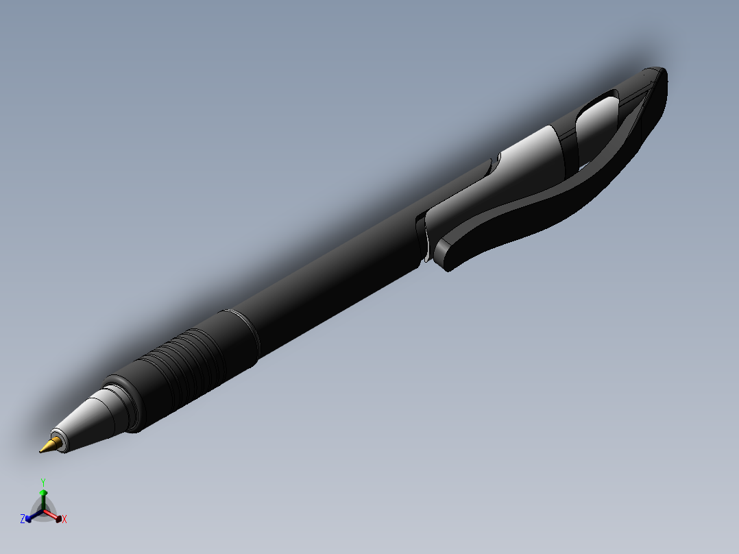 笔、中性笔、铅笔(25)正等轴测图