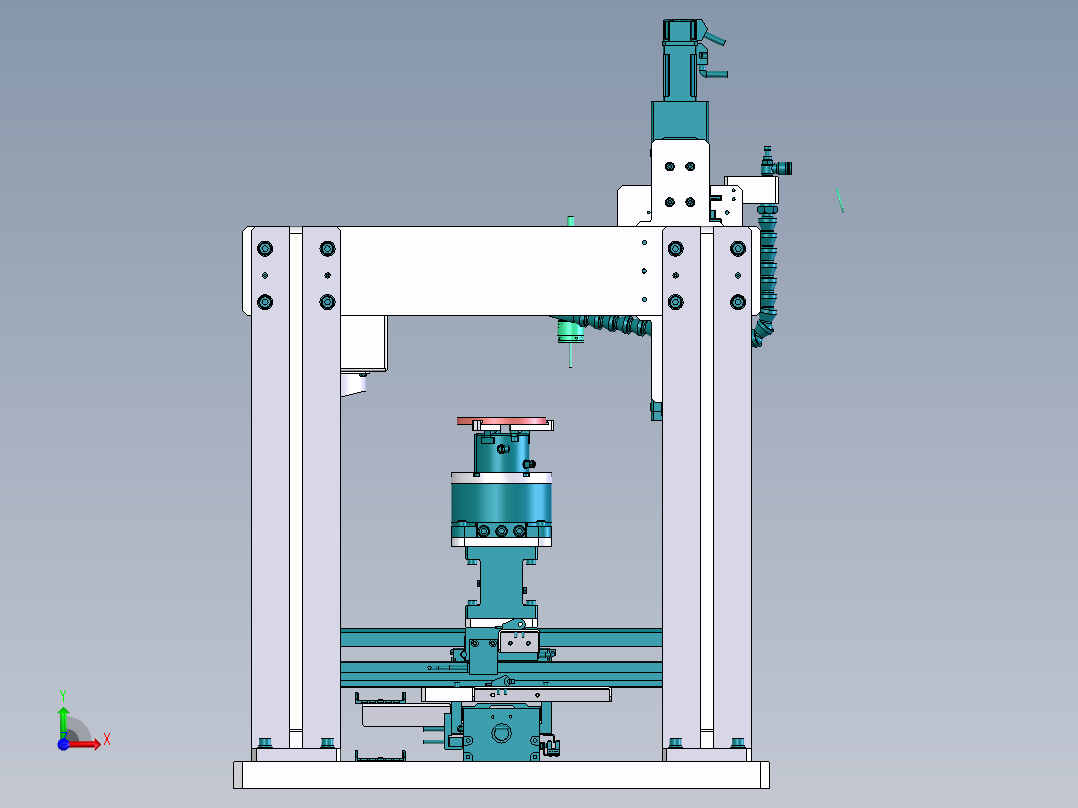 激光研磨机构前视图