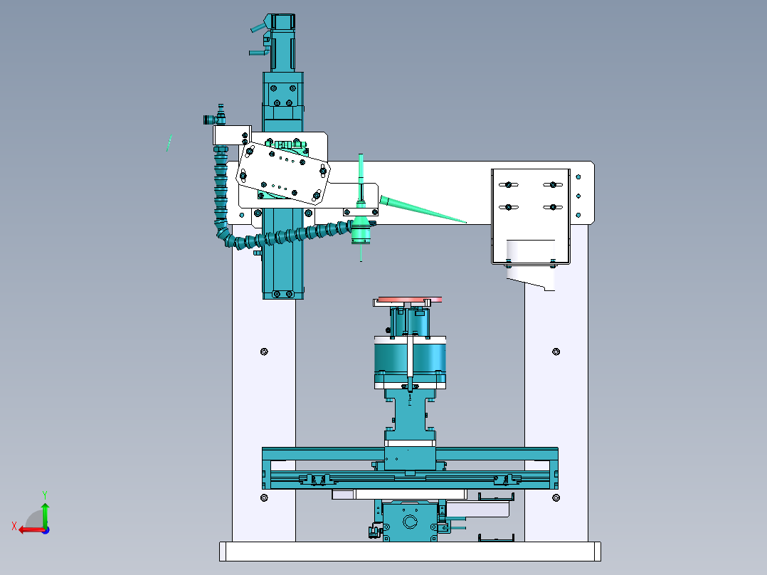 激光研磨机构后视图